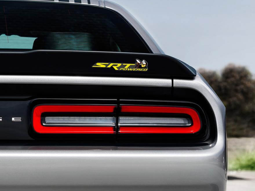 Adesivo Distintivo Bombato Alimentato SRT per Dodge Challenger o Charger