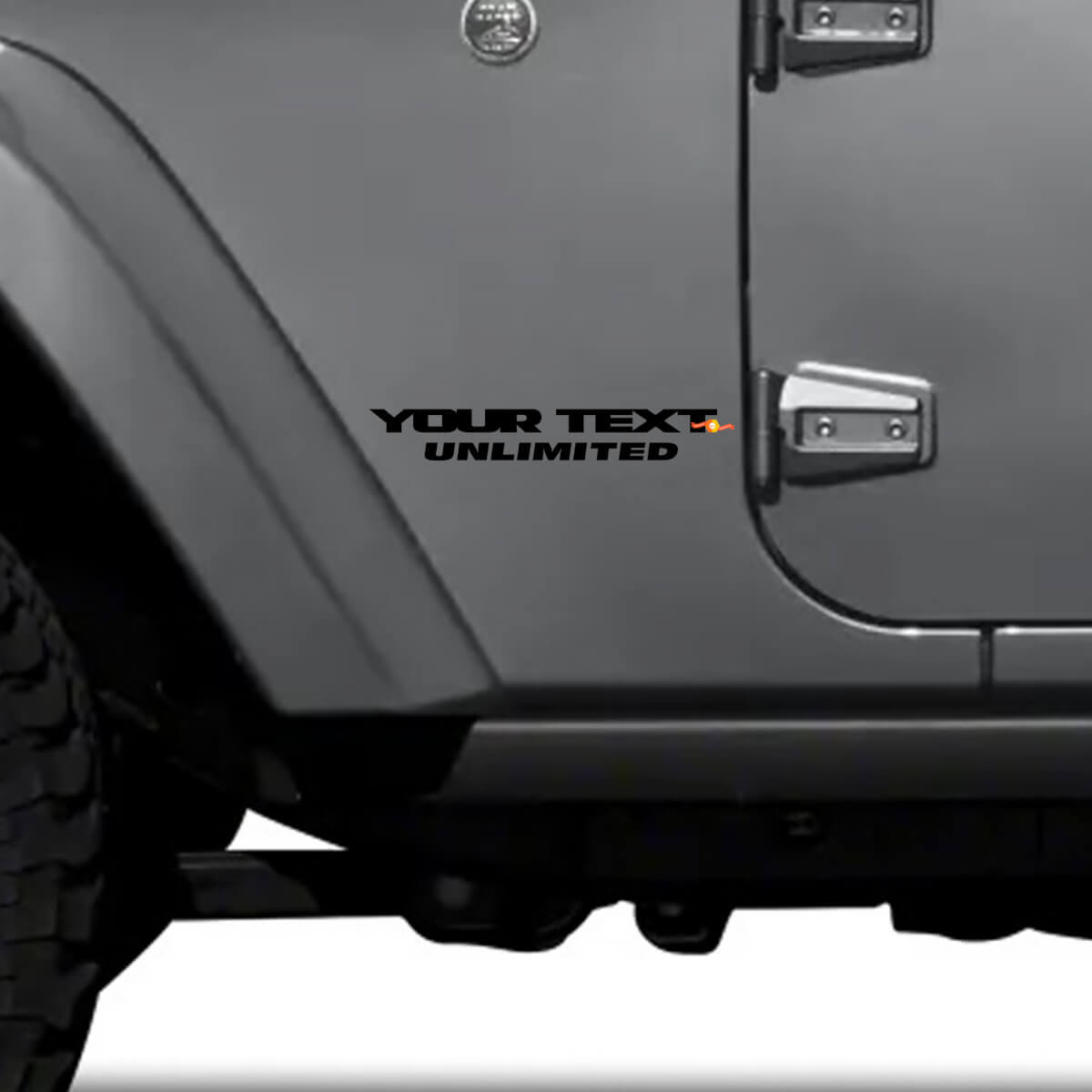 Set di adesivi vinilici laterali personalizzati illimitati per Jeep Wrangler