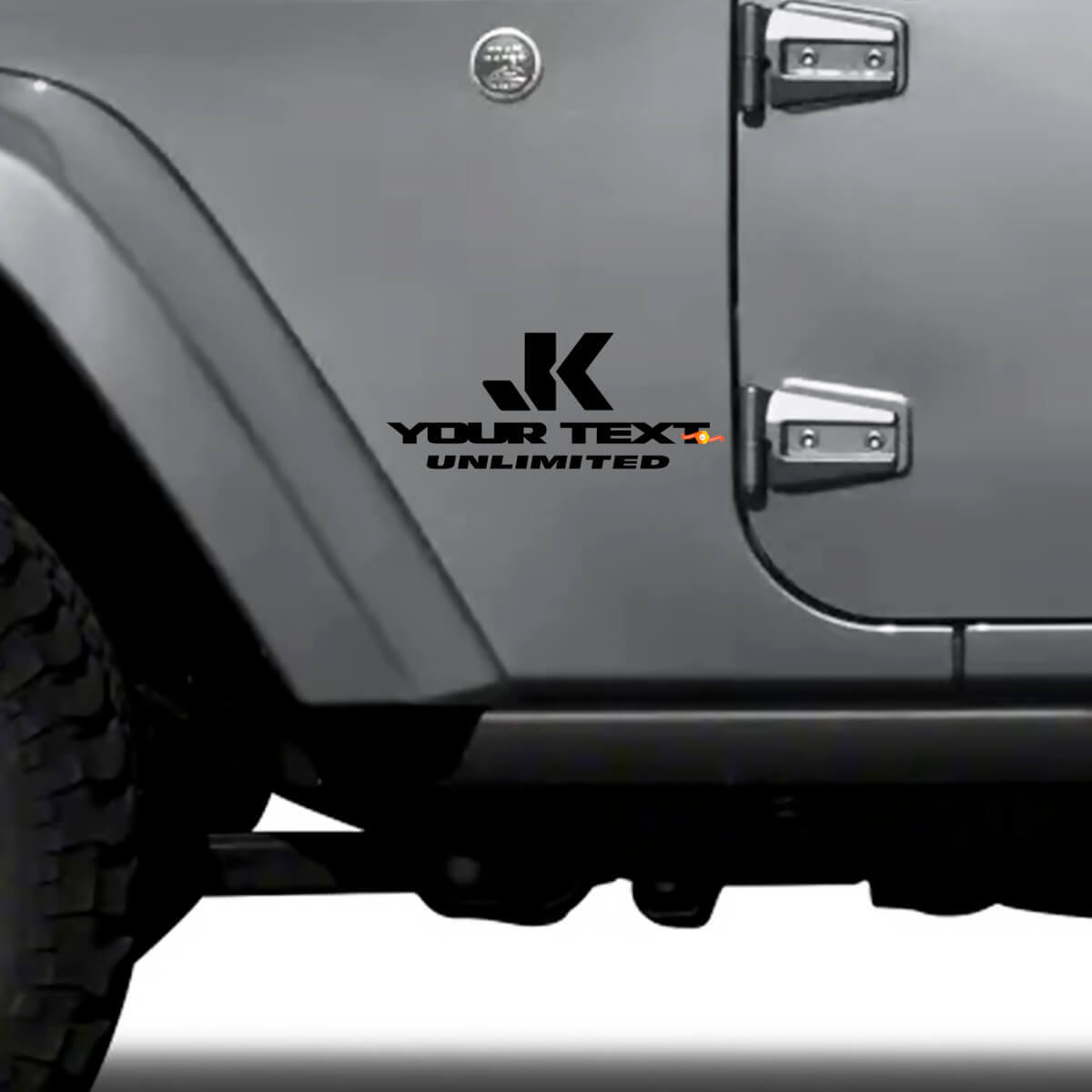 Set di Adesivi Laterali Personalizzati JK Unlimited per Jeep Wrangler