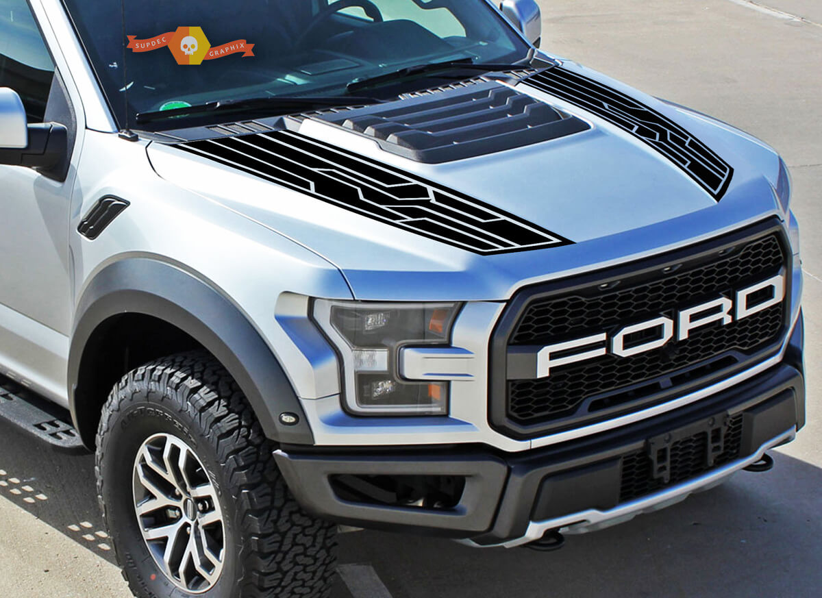 Ford F150 Raptor 2017-2018 kit decalcomania pacchetto grafica cofano adesivo
