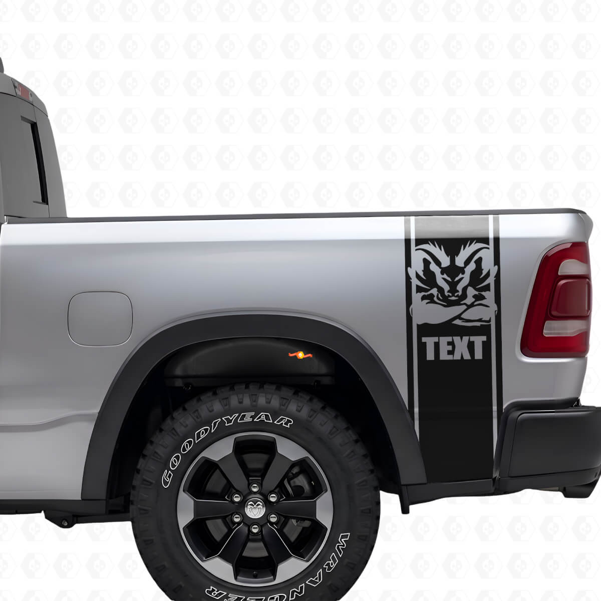 Set di Adesivi in Vinile a Striscia Laterale Stile Hemi Personalizzato per Dodge Ram 1500 2500
