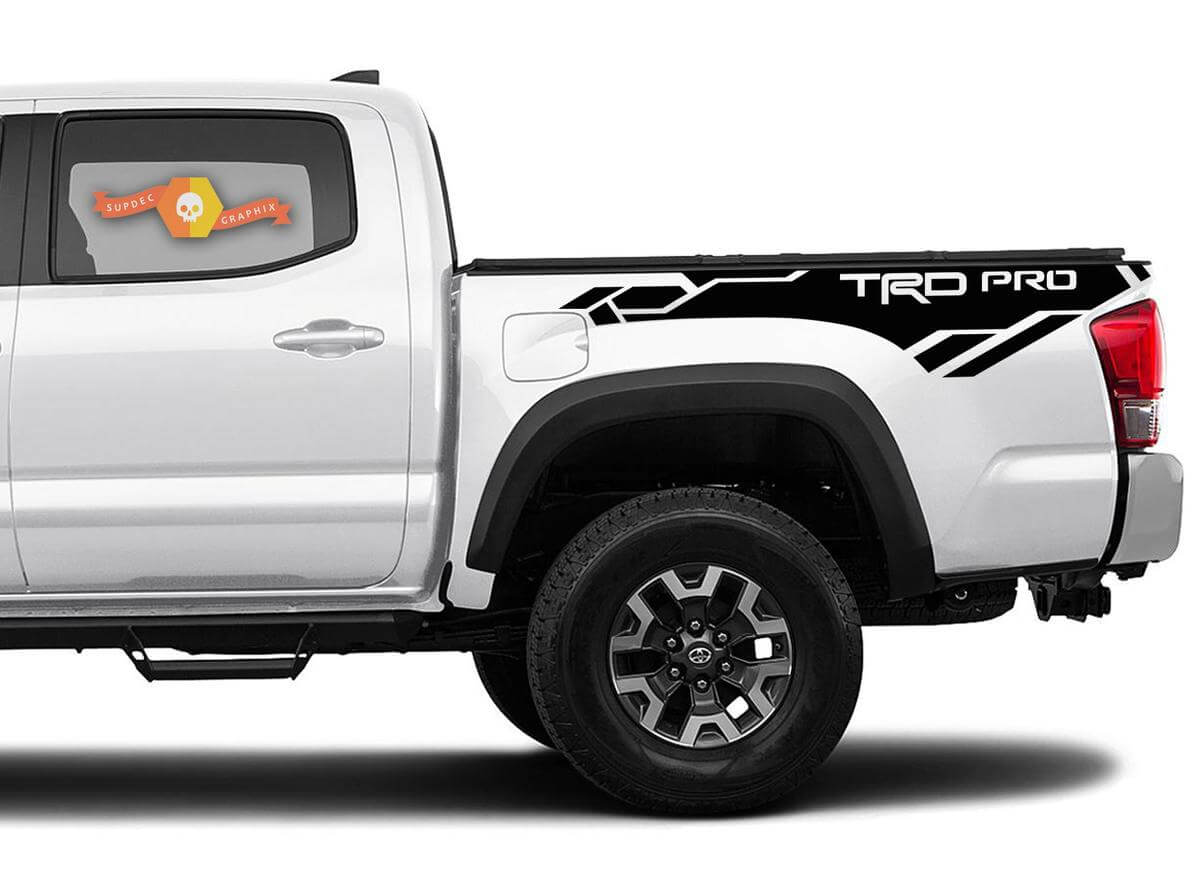 Kit di Adesivi in Vinile Stile TRD Pro per Fiancate Cassone Toyota Tacoma 2016-2020