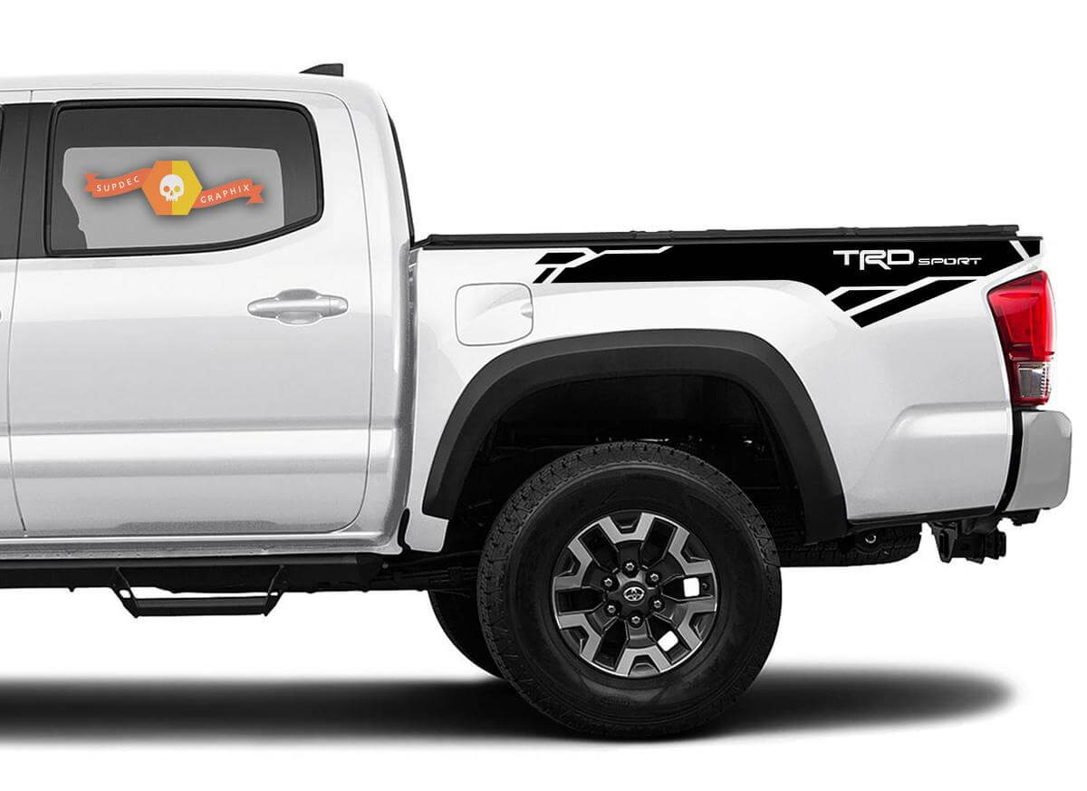 Kit di adesivi in vinile stile sportivo TRD per fiancate del cassone Toyota Tacoma 2016-2020