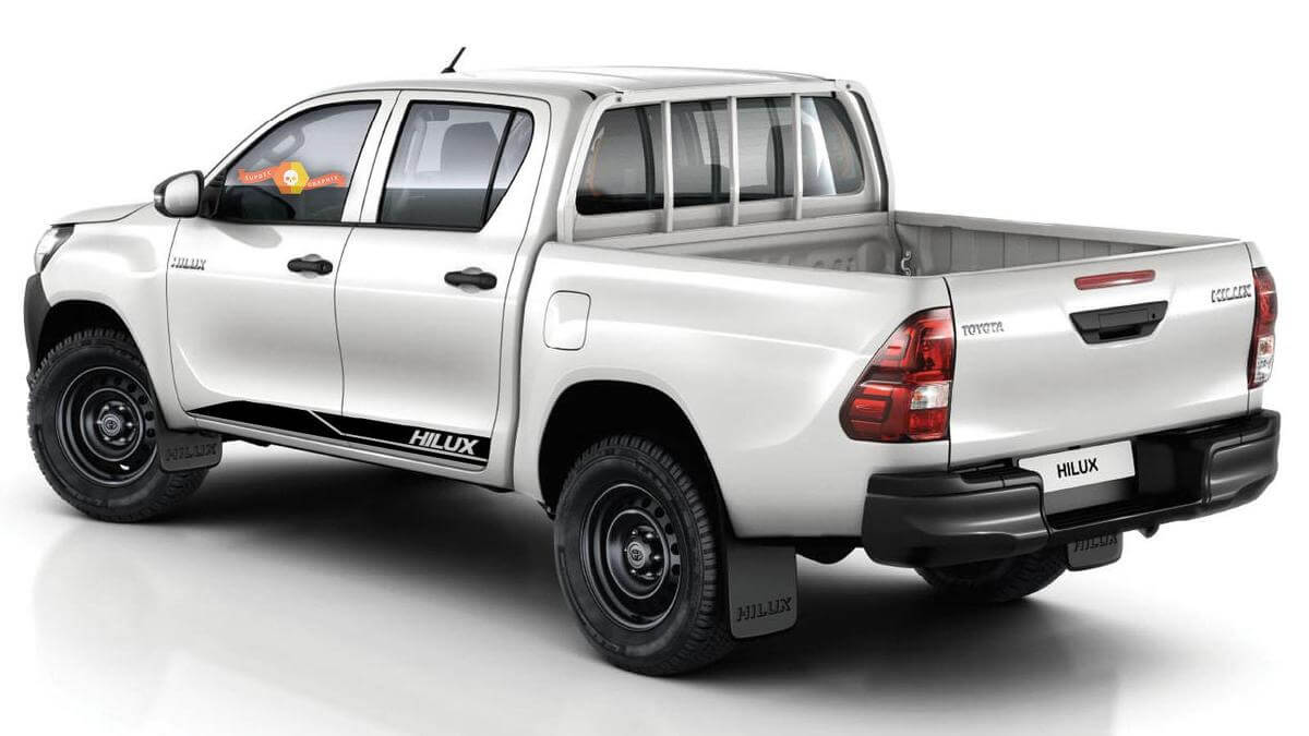 2X Toyota Hilux gonna laterale decalcomanie in vinile grafica adesivo da rally -1
