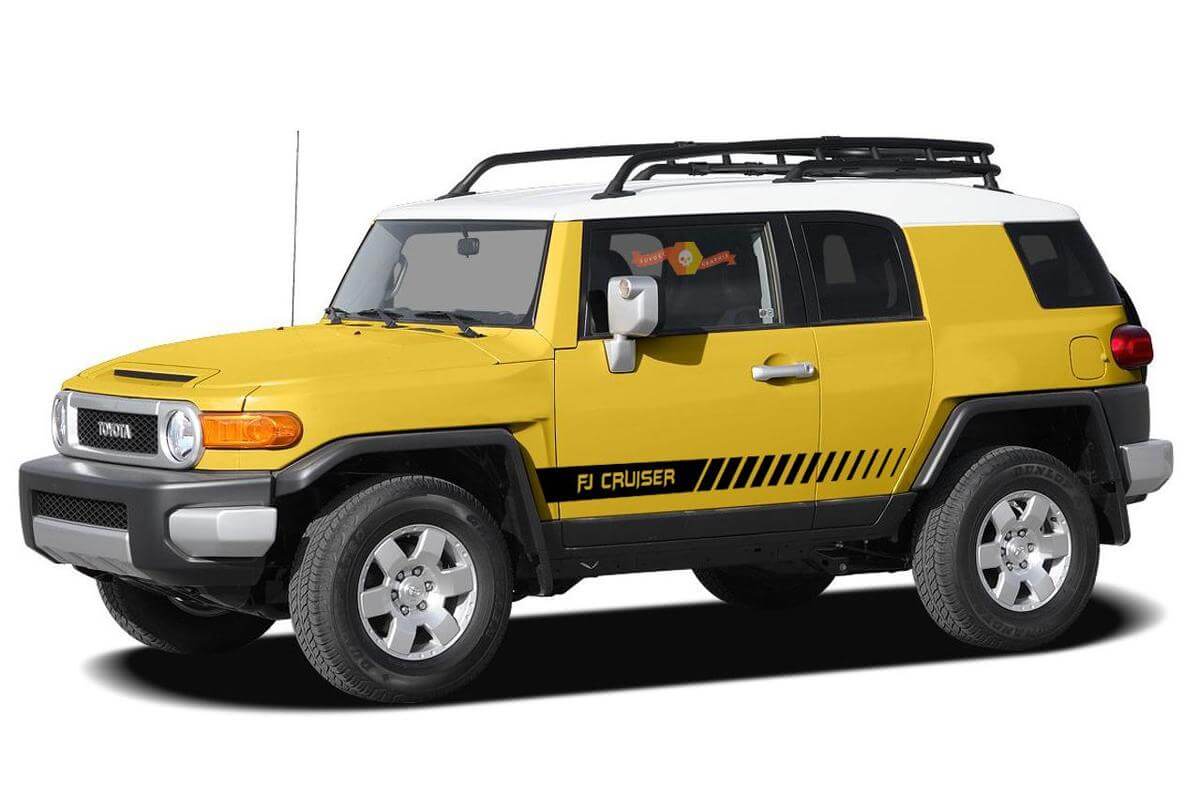 2X Toyota FJ cruiser TRD side Decalcomanie in vinile kit adesivi grafica rally -2
