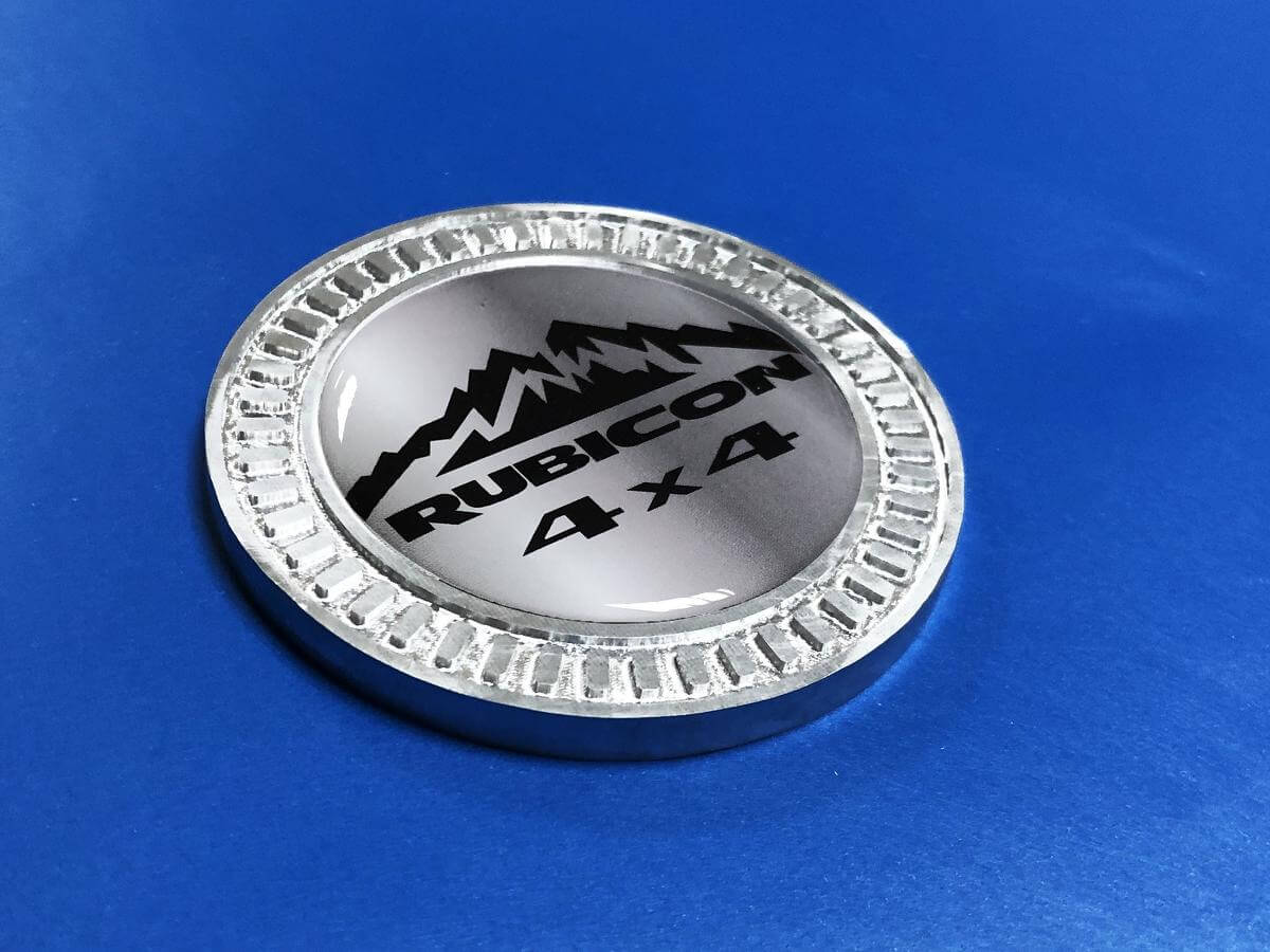 Distintivo 3D Montagne Rubicon 4x4 Emblema laterale del letto in metallo alluminio per Jeep Wrangler JL JK YJ TJ
