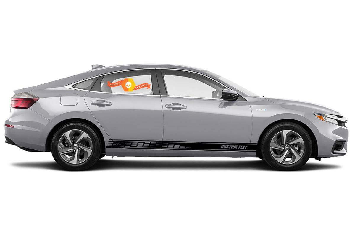 Adesivi per decalcomanie in vinile con strisce di pannelli rocker da corsa per Honda Insight EX style #2 dal 1999 al 2019
