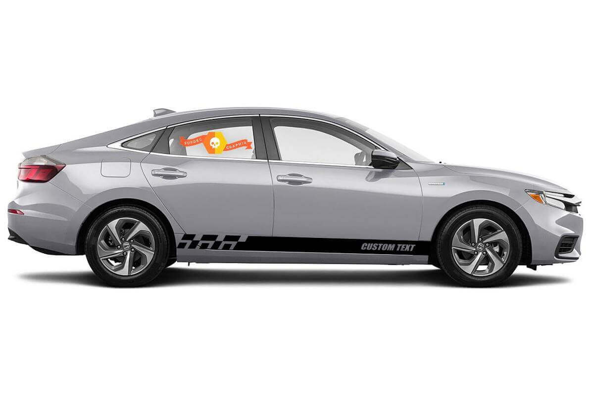 Adesivi per decalcomanie in vinile con strisce di pannelli rocker da corsa per Honda Insight EX stile #4 dal 1999 al 2019
