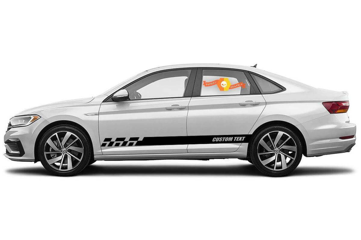 Adesivi per decalcomanie in vinile con strisce del pannello a bilanciere da corsa per Volkswagen Jetta GLI

