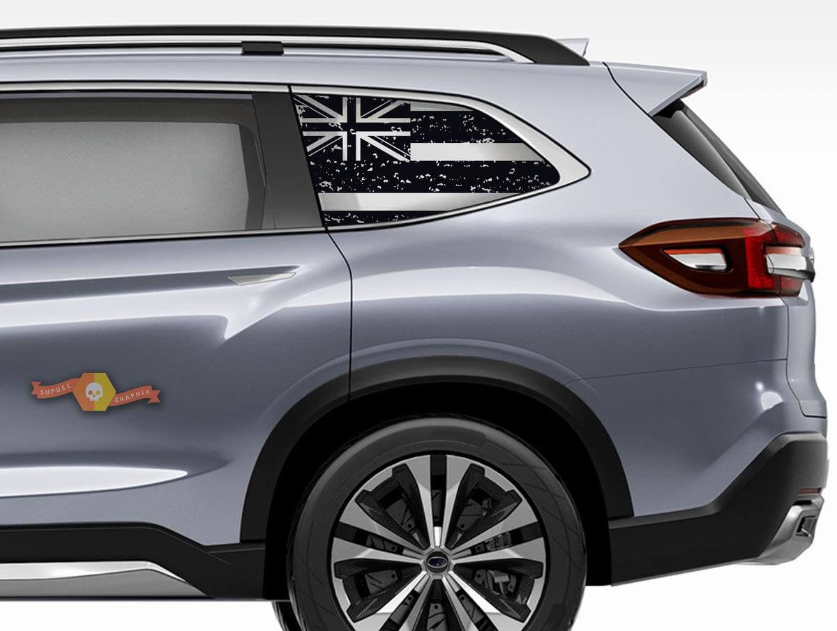 Suba Ascent Forester Hardtop Bandiera USA Bandiera distrutta Hawaii Parabrezza Adesivo Decalcomania JKU JLU 2007-2019 o Tacoma 4Runner Tundra Dodge Challenger Charger Wrangler Rubicon - 100
