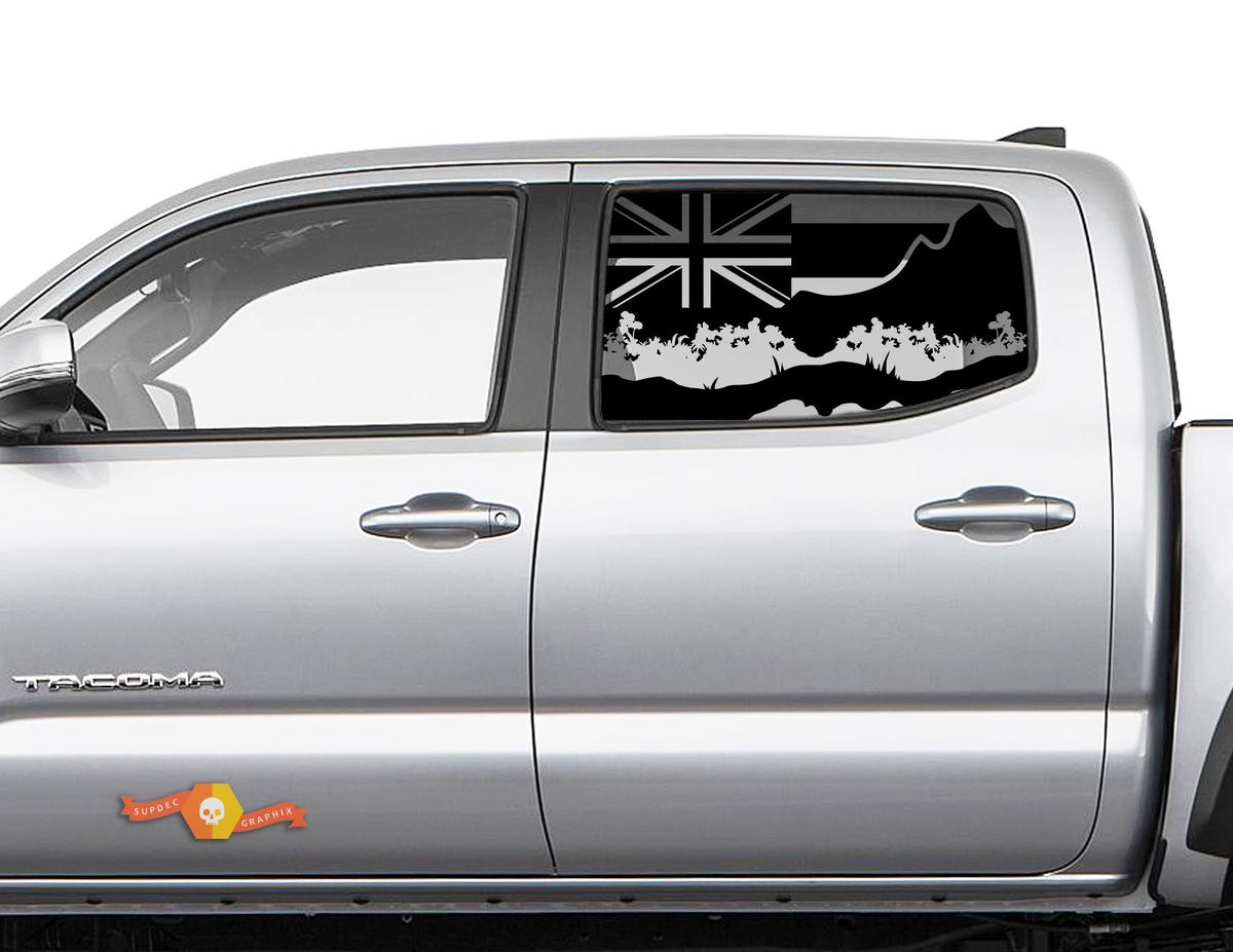 Toyota Tacoma 4Runner Tundra Hardtop Flag Hawaii Palm Mountains Parabrezza Adesivo Decalcomania JKU JLU 2007-2019 o Dodge Challenger Charger Suba Ascent Forester Wrangler Rubicon - 133
