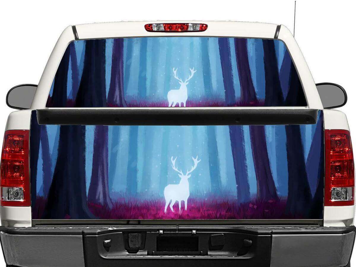 Adesivo in Vinile Magic Deer per Alzacristallo Posteriore o Portellone per Pick-up e SUV