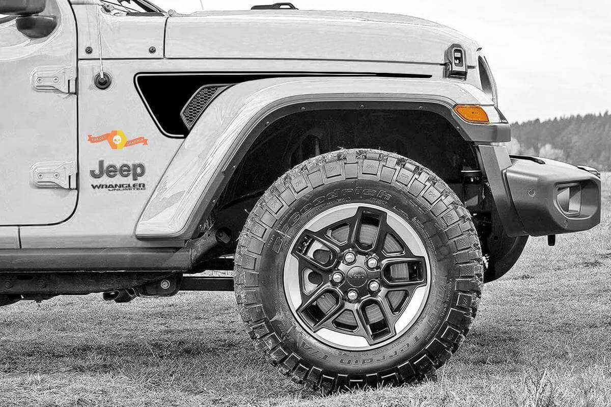 Adesivo in Vinile con Strisce Decorative per Preni d'Aria per Jeep Wrangler