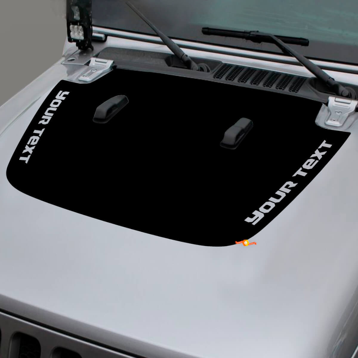 Adesivo in vinile nero opaco con testo personalizzato per Jeep Gladiator e Wrangler