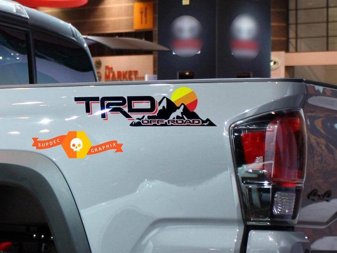 Adesivo Laterale in Vinile Stile Montagna TRD Off Road per Toyota Tacoma Tundra
