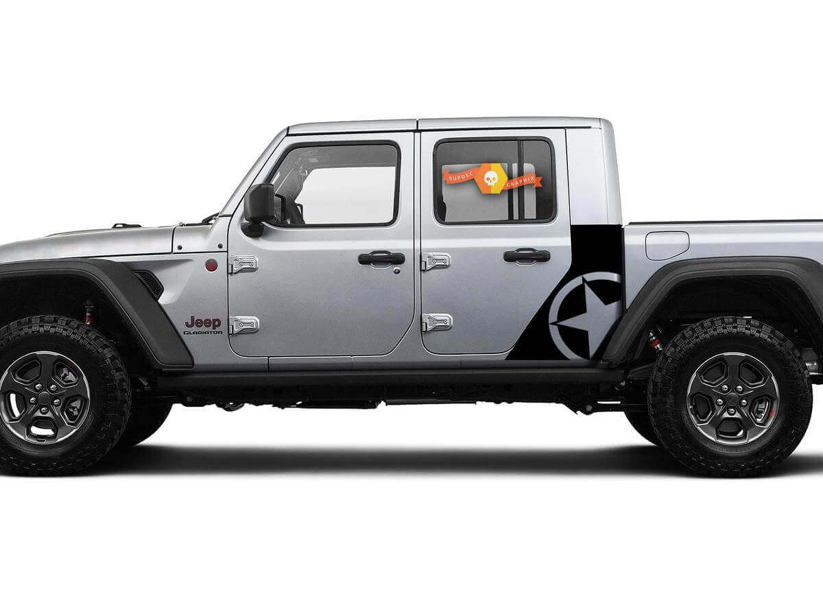 Kit Adesivi Laterali War Star per Jeep Gladiator JT