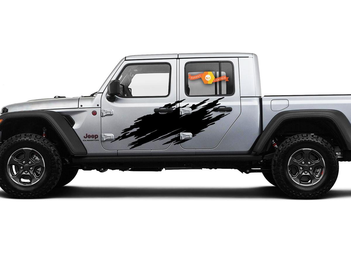 Jeep Gladiator Side Extra Large Side Splash Stile unico Adesivo decalcomania in vinile Kit grafico per JT 2018-2021
