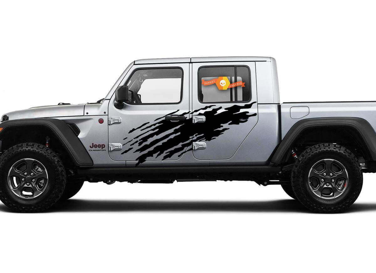 Kit di Adesivi Vinile Grafici Laterali Porta Sporco Splash 2 per Jeep Gladiator JT
