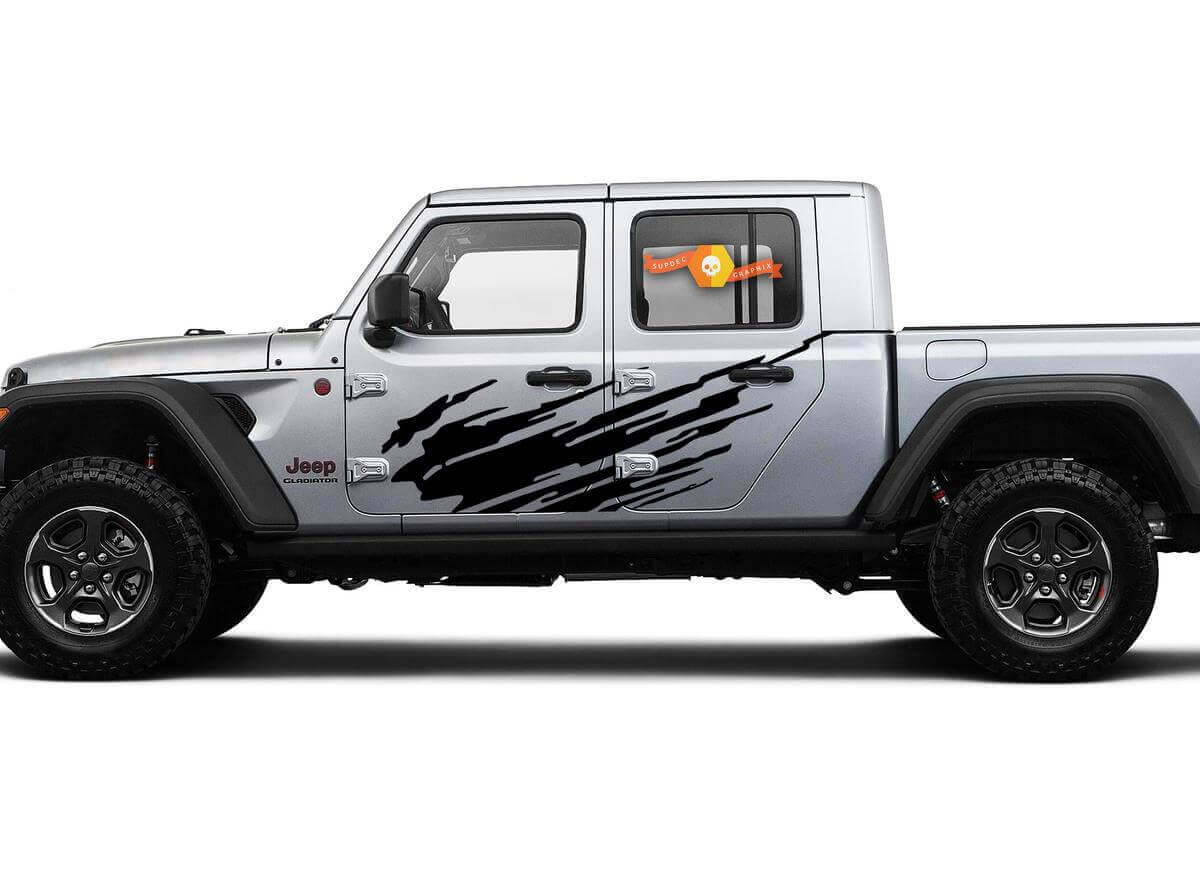 Kit adesivi in vinile grafici per porta laterale contro sporco Splash Dirt 3 per Jeep Gladiator JT
