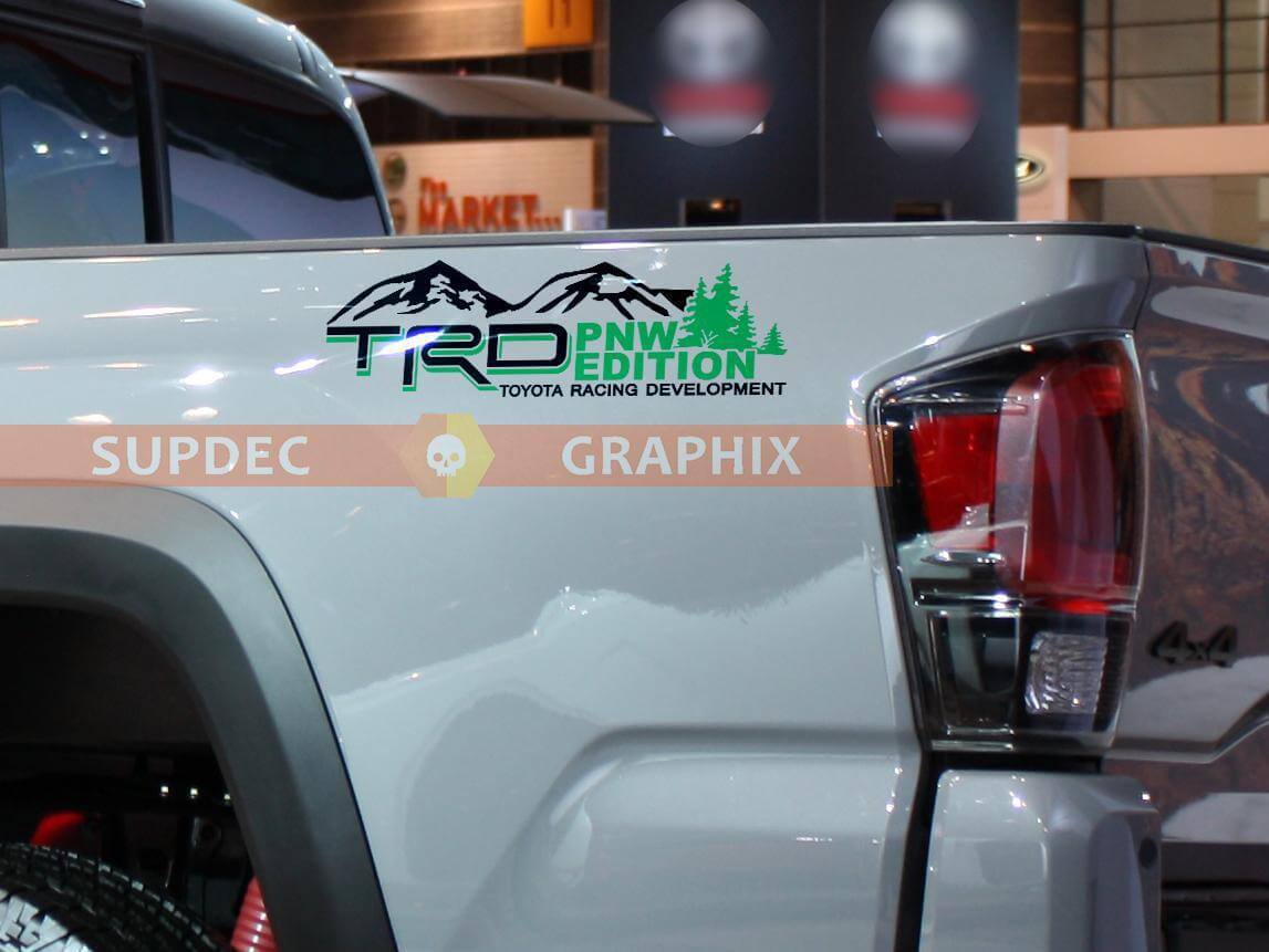 Adesivi in Vinile Stile TRD Edizione PNW per Toyota Tundra Tacoma 4Runner FJ Cruiser