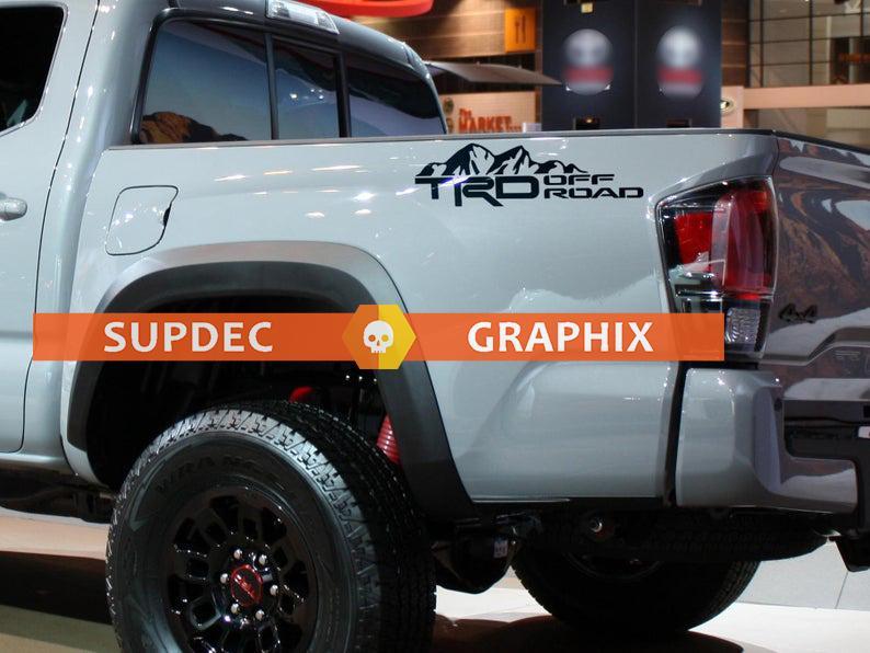 Adesivo in Vinile Stile Montagne TRD Off Road per Fianchetto Toyota Tundra