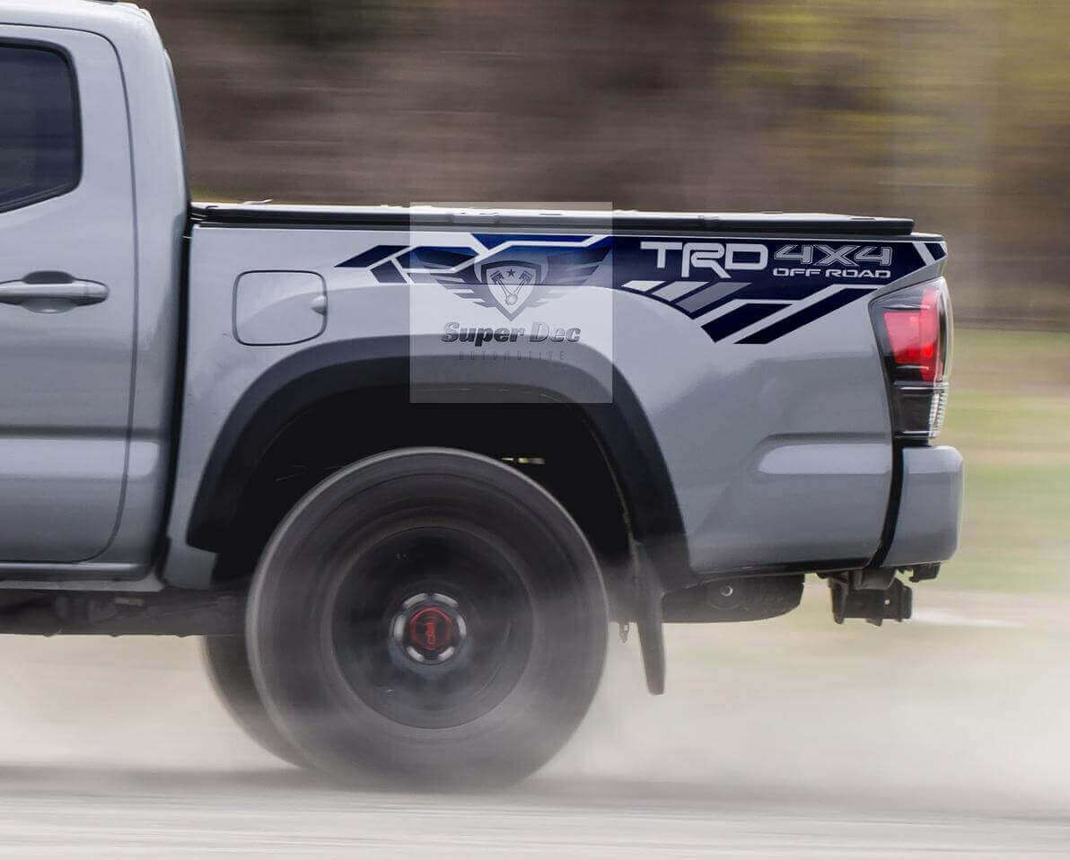 Adesivi in Vinile Geometrici Laterali per Cassone TRD 4x4 Off Road per Toyota Tacoma Tundra
