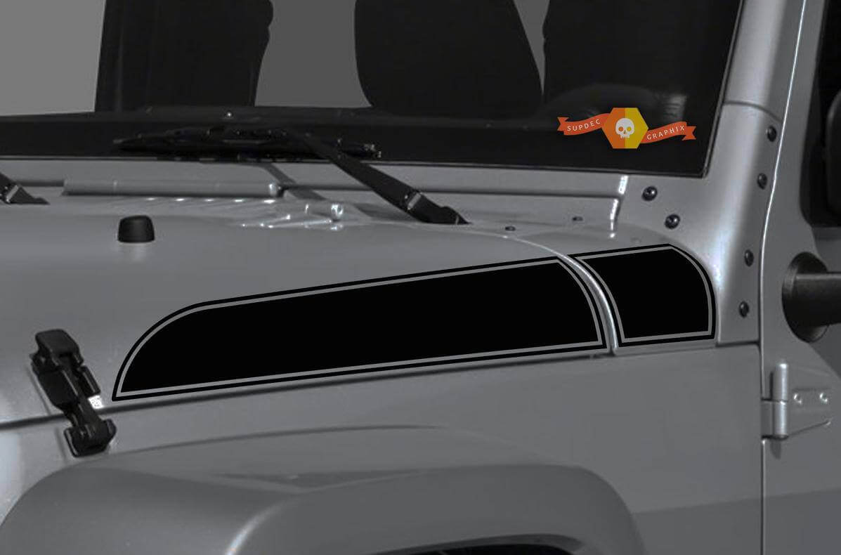 Kit Adesivi in Vinile Laterali Cofano per Jeep Wrangler e Gladiator