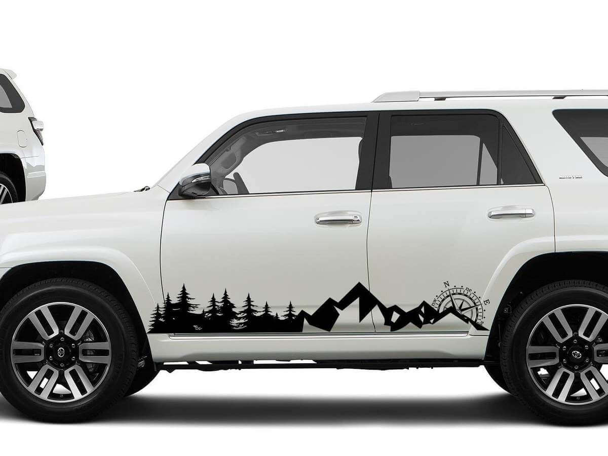 Kit di Adesivi in Vinile con Strisce Laterali Foresta Montuosa per Toyota 4Runner