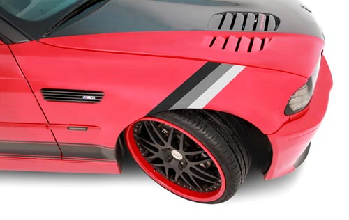 Adesivo per cappuccio a strisce monocromatiche a tre colori BMW Motorsport M3 M5 M6
