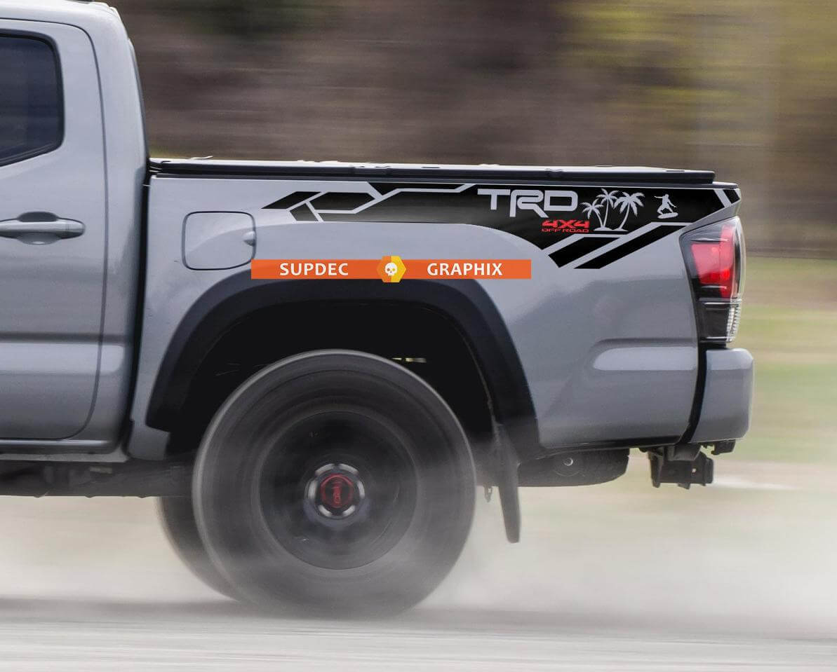 Adesivo in Vinile TRD 4x4 Off Road Palms per Cassone Toyota Tacoma 2013-2020