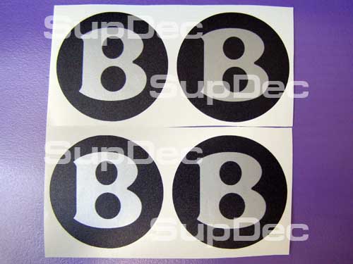 Bentley Black Silver 4 Center Cap Decalcomanie Logo B