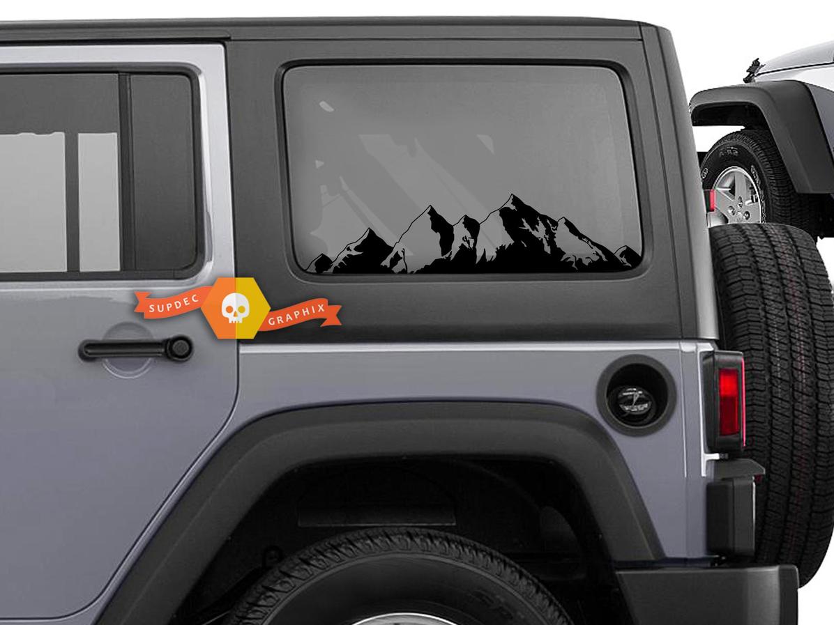 Decalcomania grafica in vinile Jeep Wrangler Mountain Range per Jeep Wrangler Decalcomania in vinile 2007-2019

