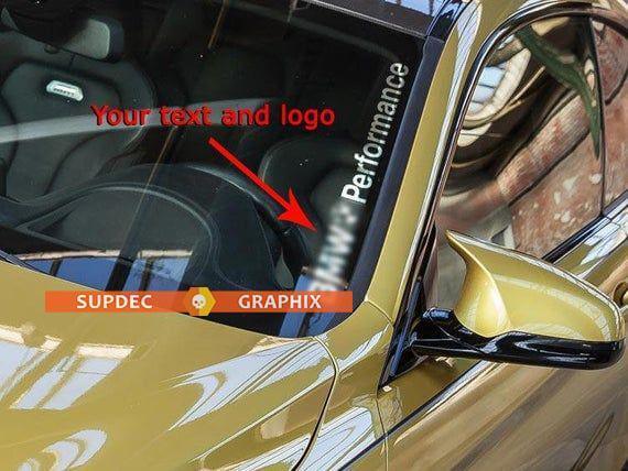 Adesivo Vinilico Parabrezza Stile M Performance Personalizzato per BMW