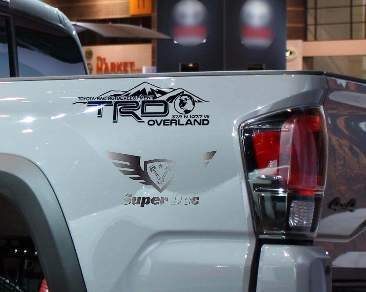 Adesivo Laterale in Vinile Stile Montagne TRD per Toyota Tacoma Tundra FJ Cruiser
