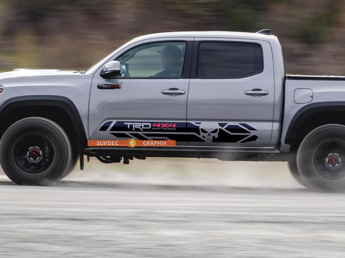 Adesivo in Vinile per Minigonne TRD 4x4 Punisher per Toyota Tacoma 2016-2019