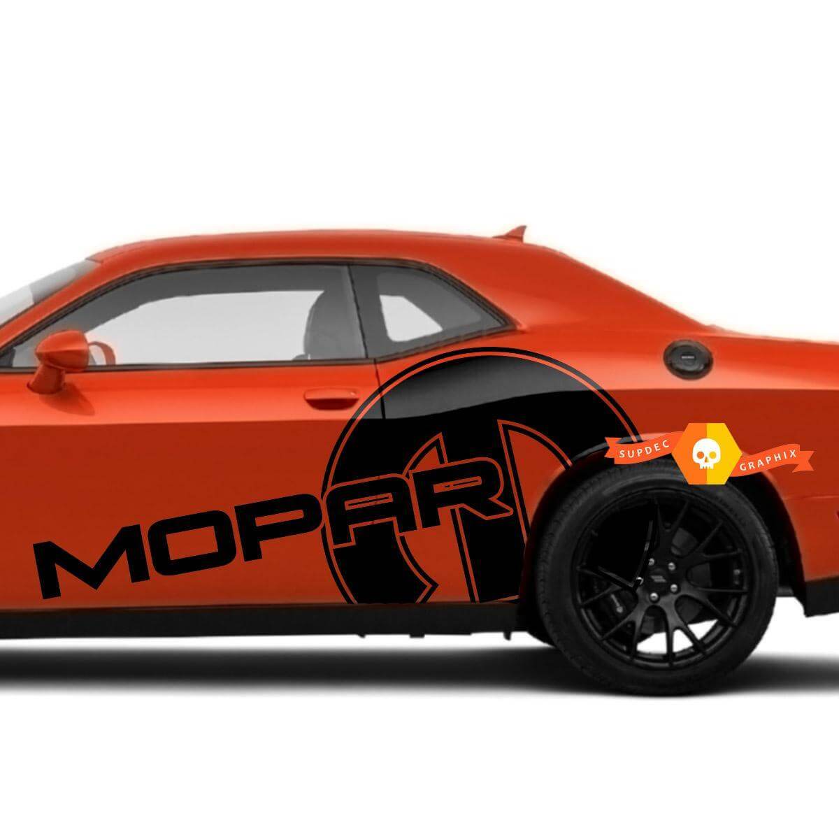 Dodge Mopar Enorme adesivo grafico laterale per decalcomania per entrambi i lati Dodge Challenger Charger
