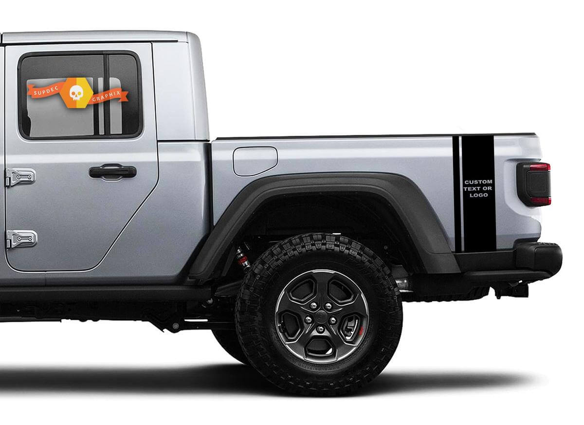 Adesivi in vinile personalizzati con scritte grafiche strisce per Jeep Gladiator JT