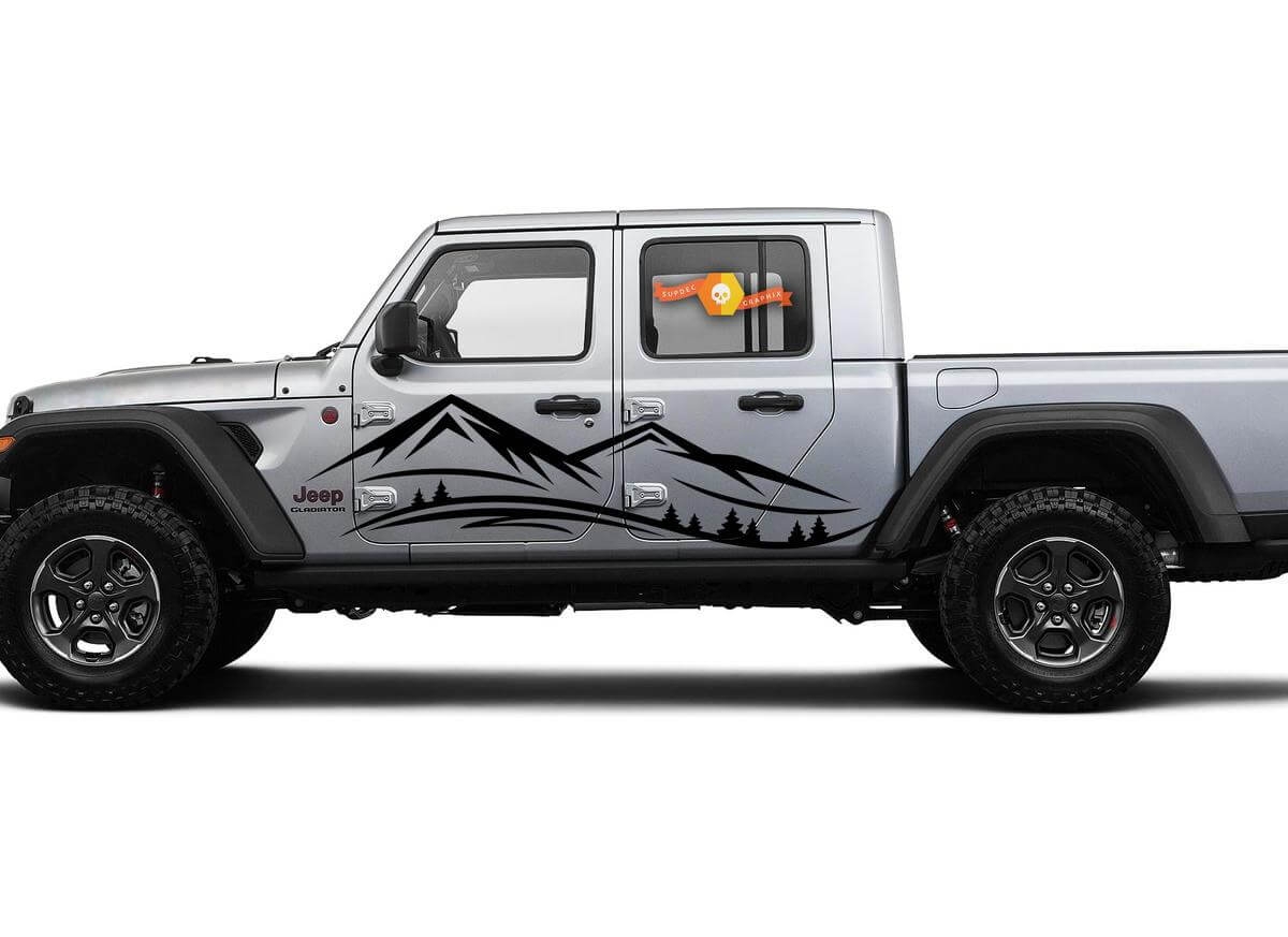 Grafica in vinile Jeep Gladiator JT Extra Large Mountain Range
