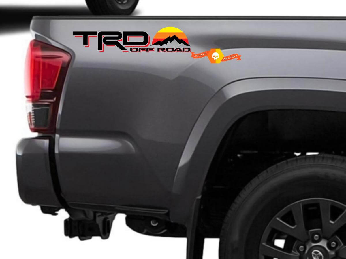 Adesivo laterale in vinile stile vintage TRD Off Road per Toyota Tacoma Tundra 4Runner
