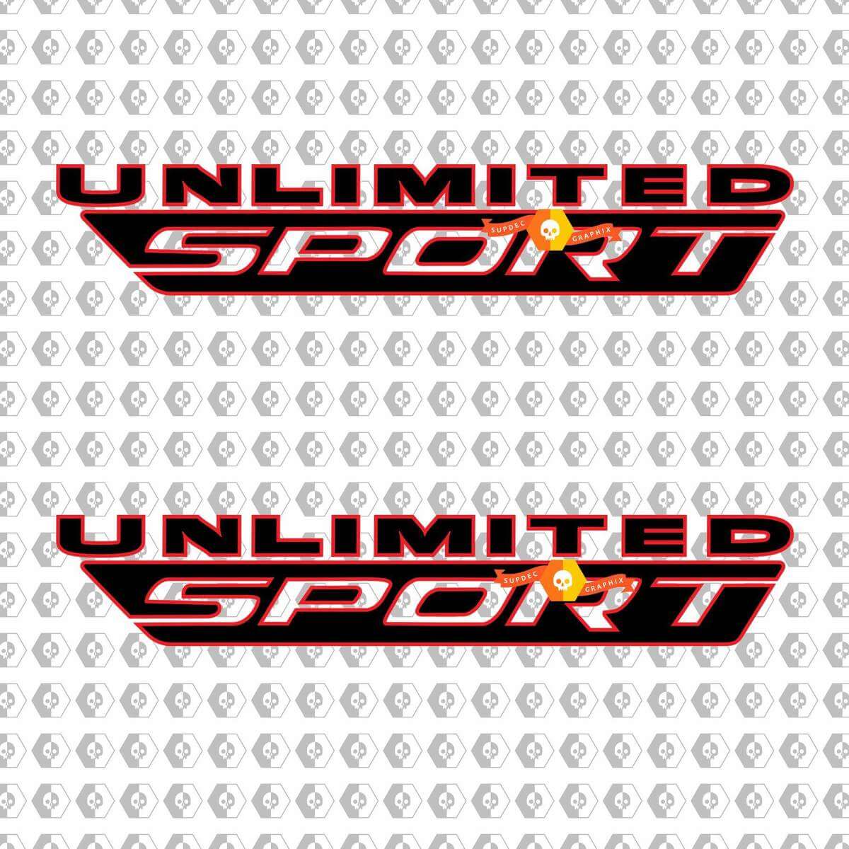 Jeep Wrangler JL Unlimited Sport Bed Side Vinyl Decal Sticker 2 colori
