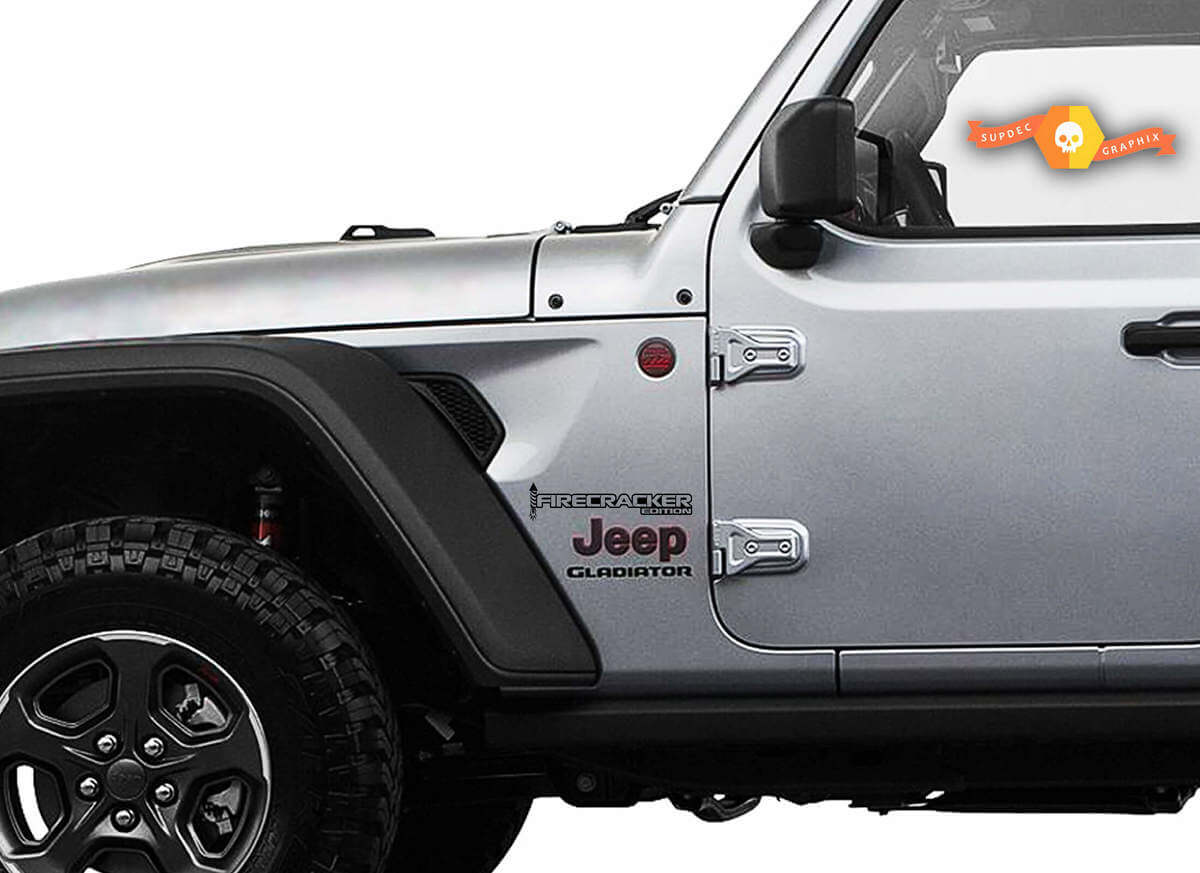 Kit adesivo in vinile Firecracker Edition per parafango Jeep Wrangler e Gladiator