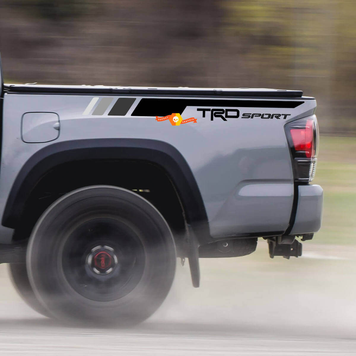 Adesivo in Vinile a Strisce Laterali Stile Sportivo TRD per Toyota Tacoma