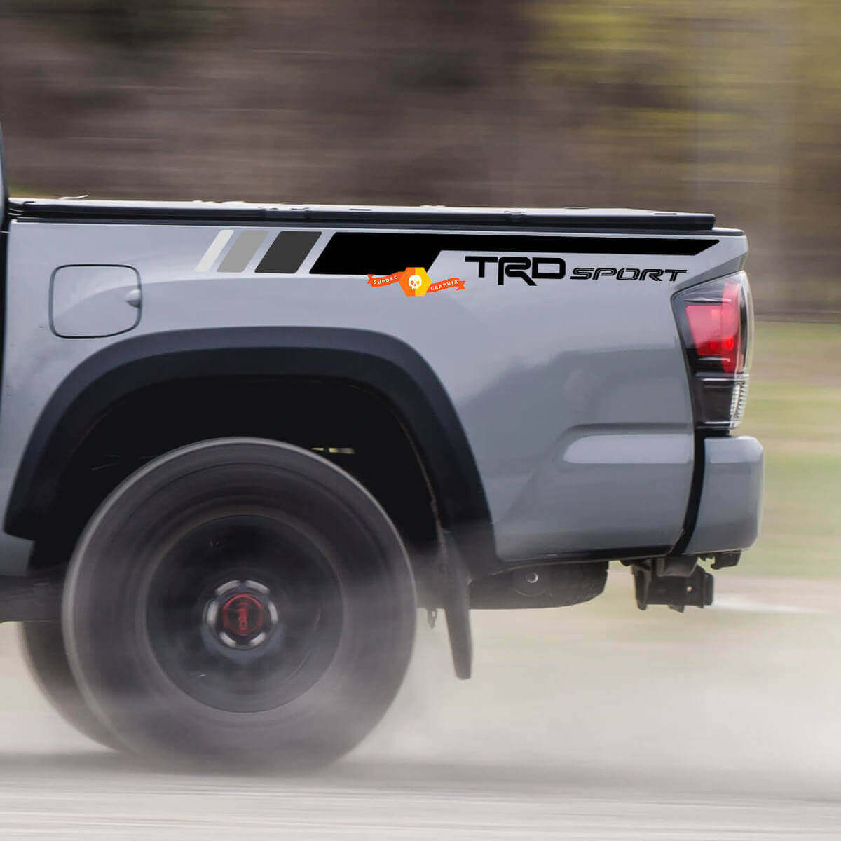Adesivo in Vinile a Strisce Laterali Stile Sportivo TRD per Toyota Tacoma