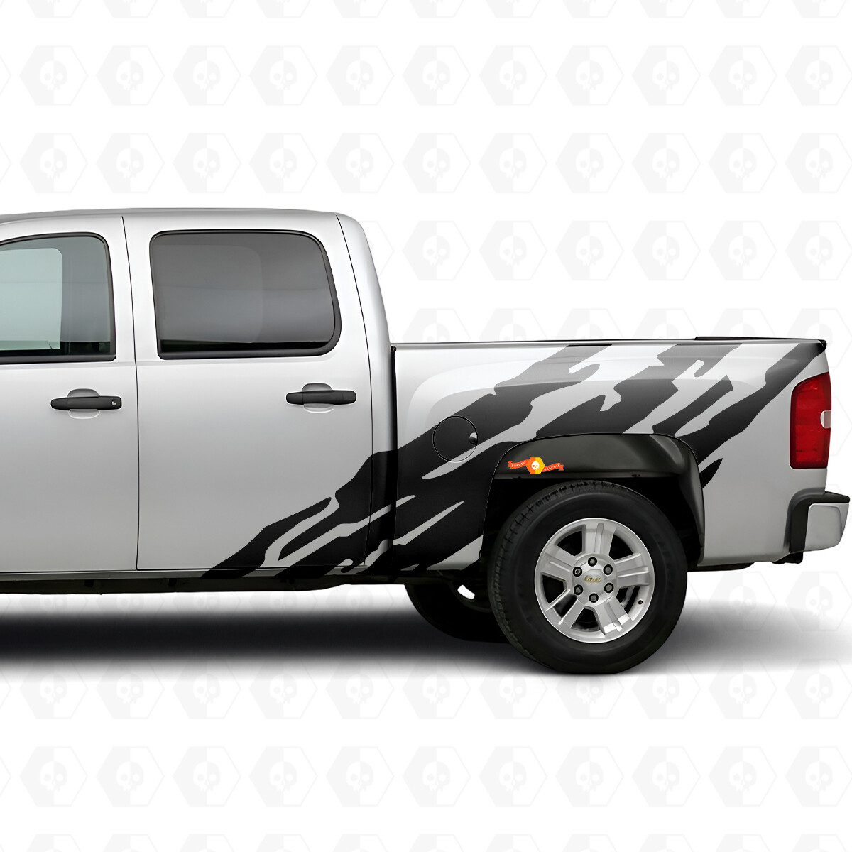Strisce in vinile dentellate per fiancate Chevrolet Silverado 1500 GMT900 2007-2013