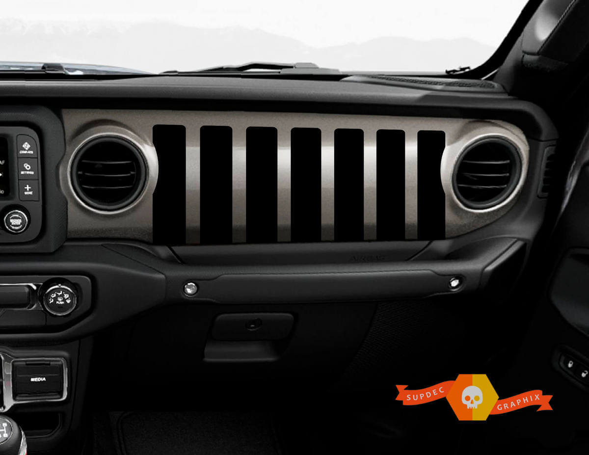 Adesivo Vinile per Cruscotto Griglia Jeep per Jeep Gladiator Rubicon JL JLU JT