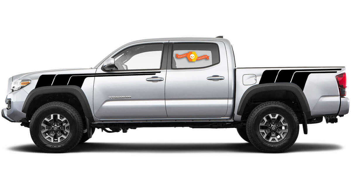 Kit adesivo in vinile con striscia laterale in stile retrò per Toyota Tacoma Gen 2