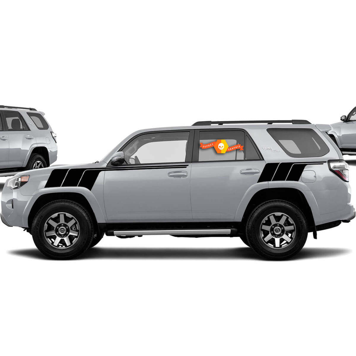 Adesivo vinile laterale con strisce in stile retrò per Toyota 4Runner