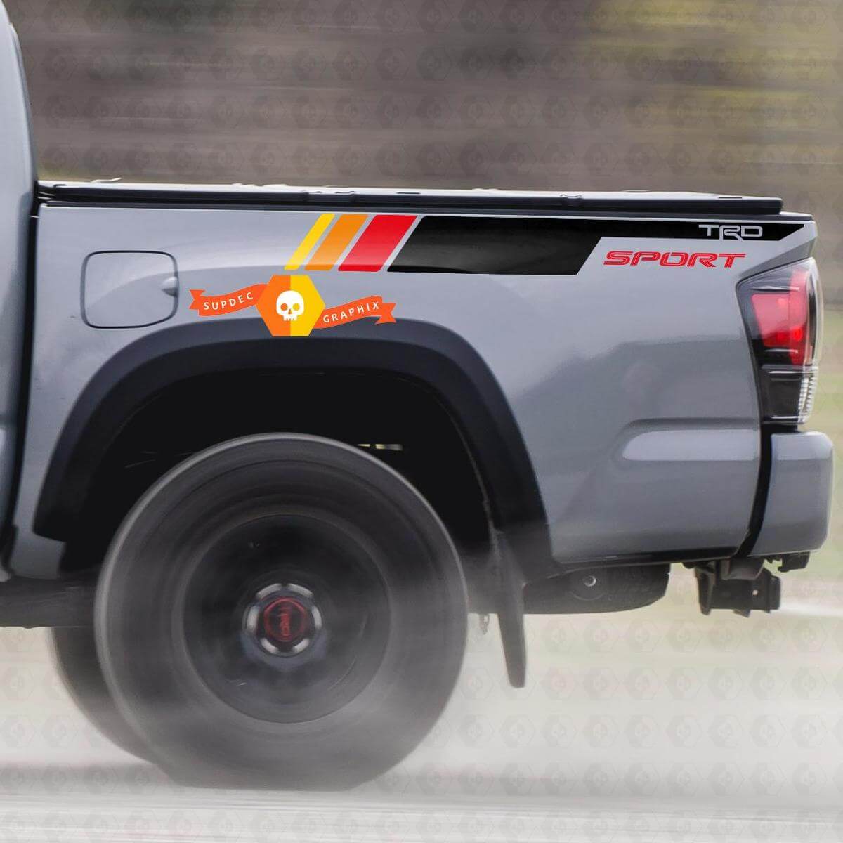 Adesivo in vinile con strisce vintage TRD Sport per fiancata Toyota Tacoma 2005-2020
