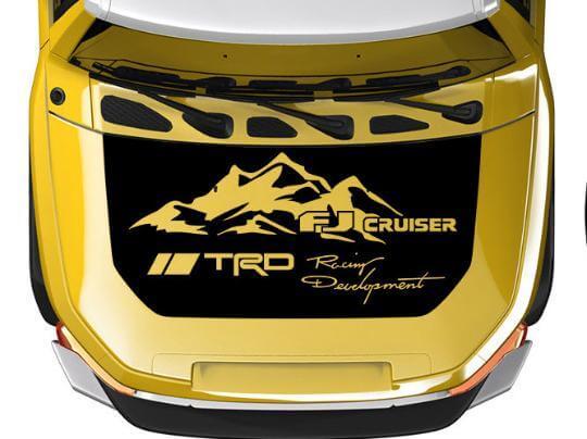 Adesivo in Vinile Cofano Stile TRD Mountain per Toyota FJ Cruiser
