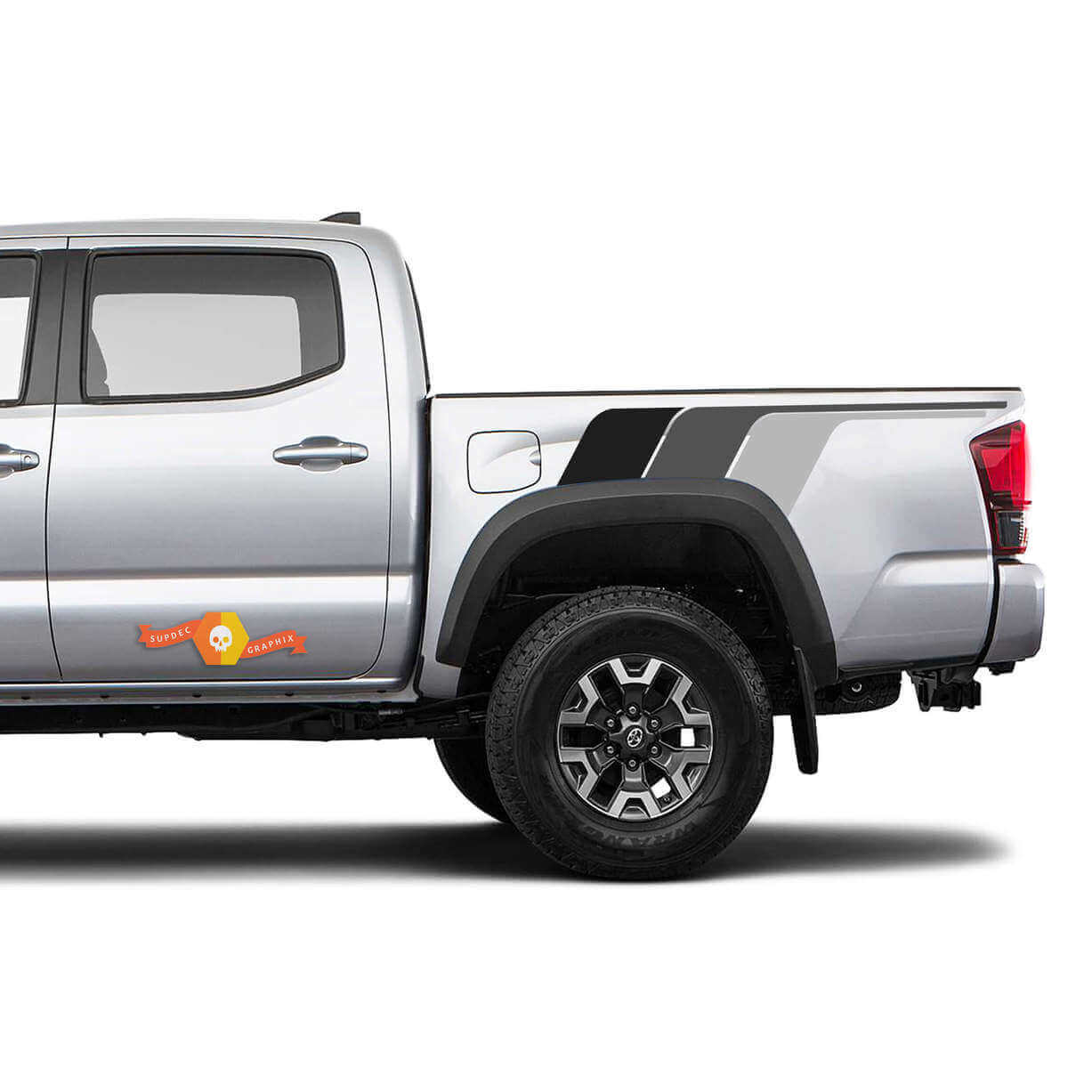 Adesivo in Vinile a Strisce Stile Monocromatico Retrò per il Comodino Toyota Tacoma